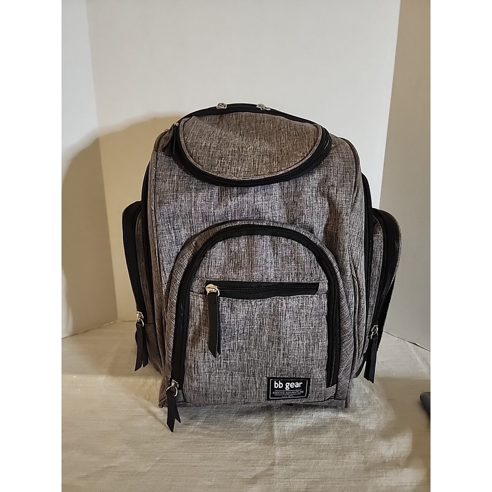 BB Gear Diaper Bag Backpack, Wipe Pocket & Insulated Side Pocket